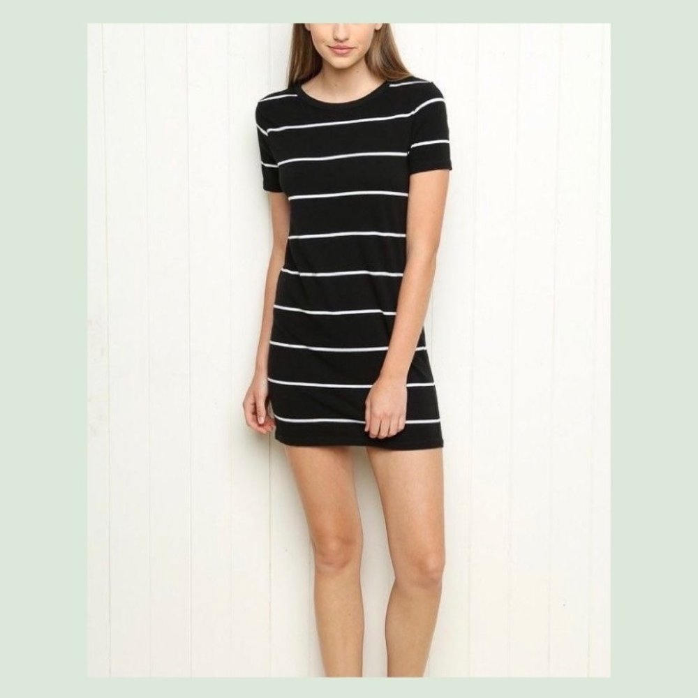 brandy melville luana black striped dress